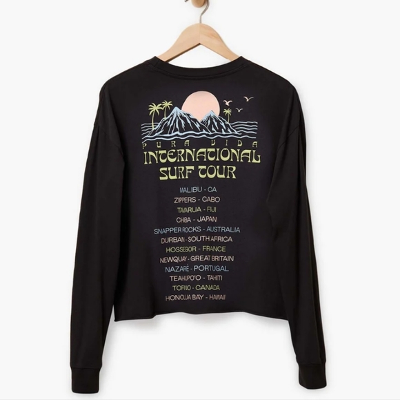 🎉HPx5🎉 Pura Vida International Surf Tour Long Sleeve Boxy Tee - Picture 3 of 7